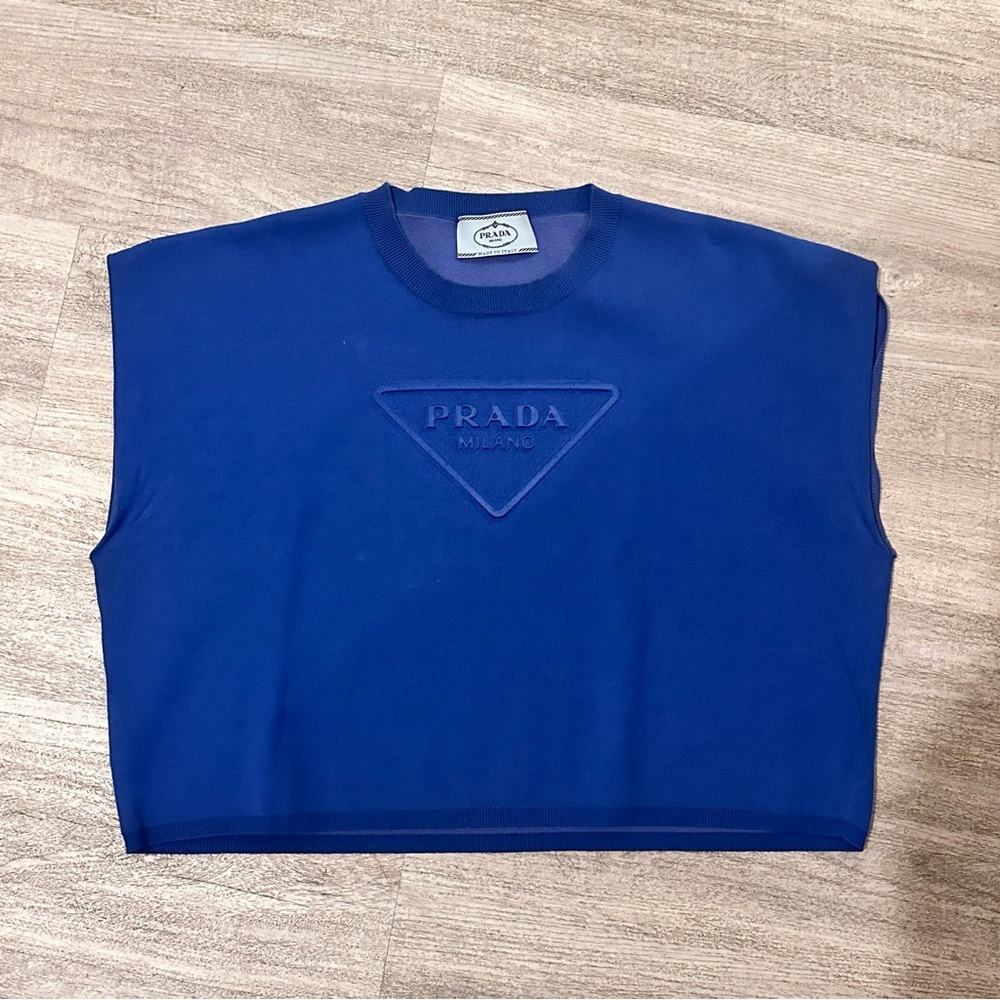 Prada Blue Crop Top